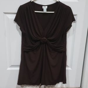 Motherhood Maternity cola top short sleeves XL